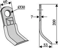 Y-Messer 200x60mm